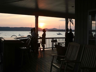People on veranda